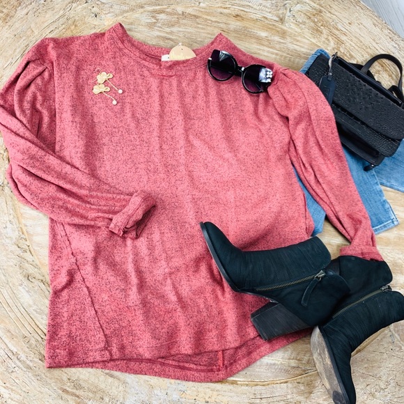 Mauve Super Soft Brushed Knit Top - Picture 5 of 7